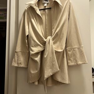 Joseph Ribkoff Faux Suede Surplice Top